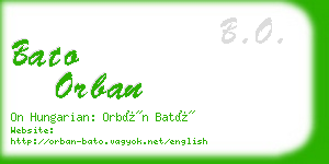 bato orban business card